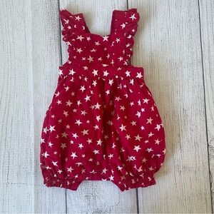 Baby Gap 6-12 Months Red Star-Patterned Baby Romper
